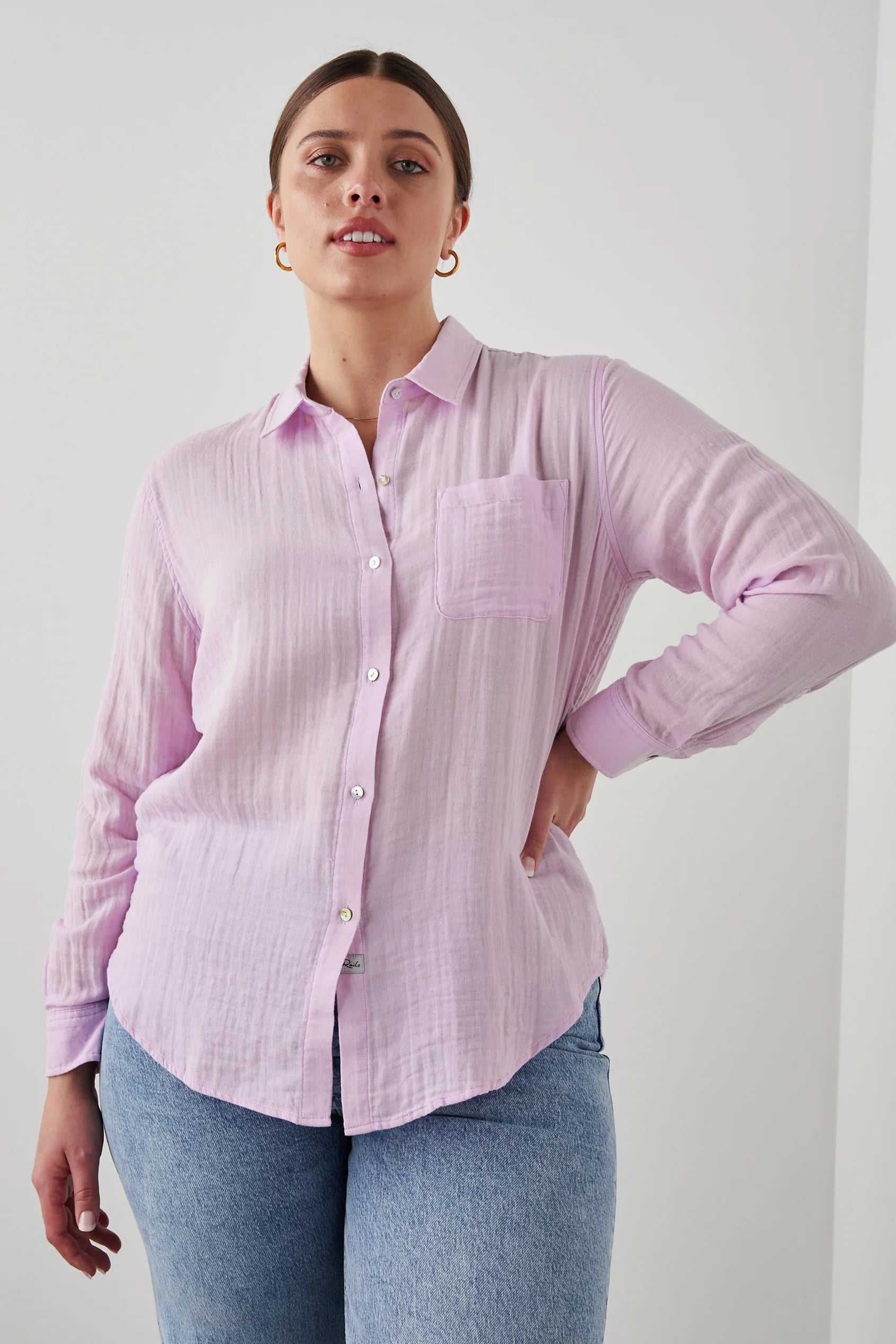 Ellis Button Down - Pale Lilac - Orchid