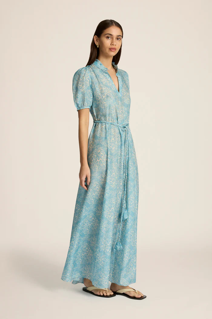 Oceanus Maxi Dress - Lantana Aquamarine