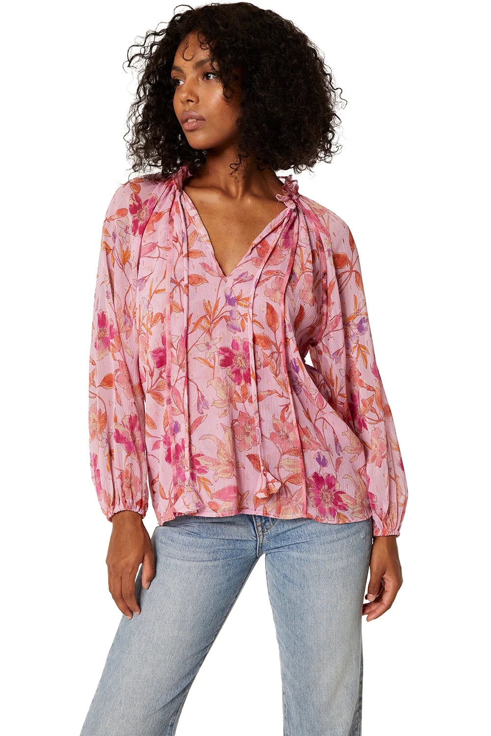 Bella Top - Fire Florals