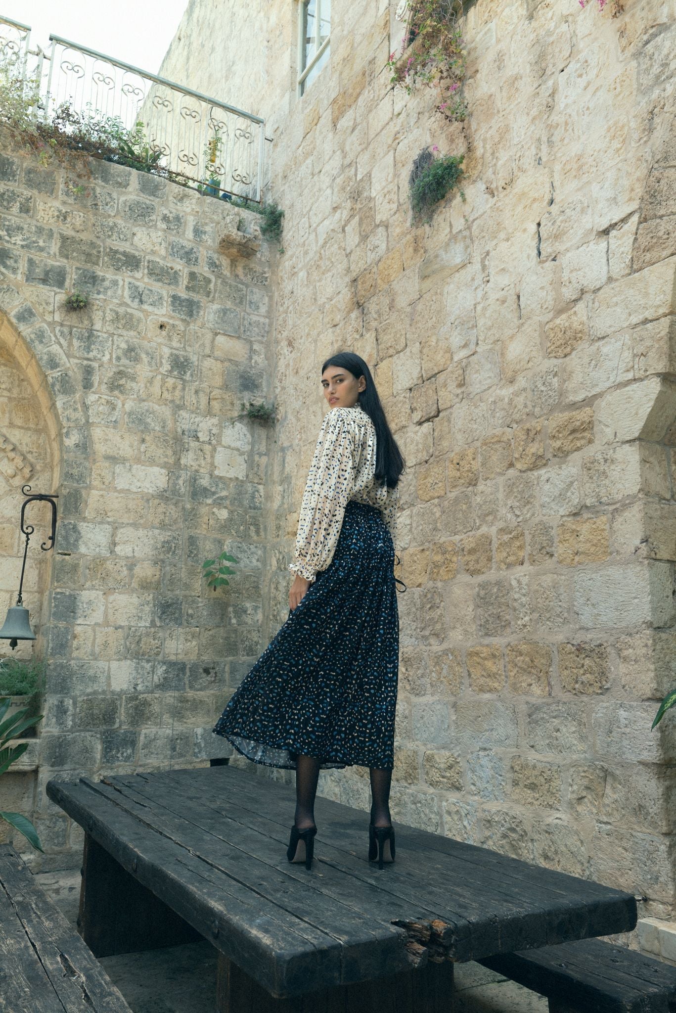 Freesia Ivory Print Top