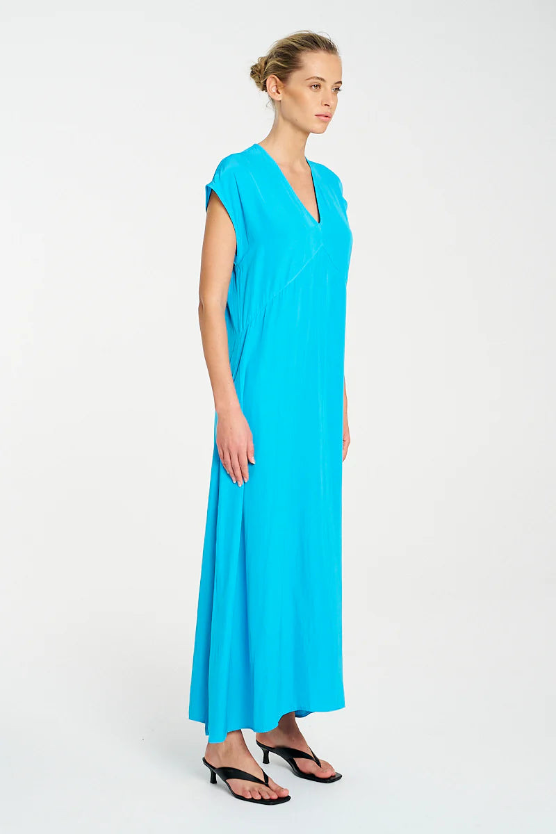 Maxi Slice Dress - Carulean