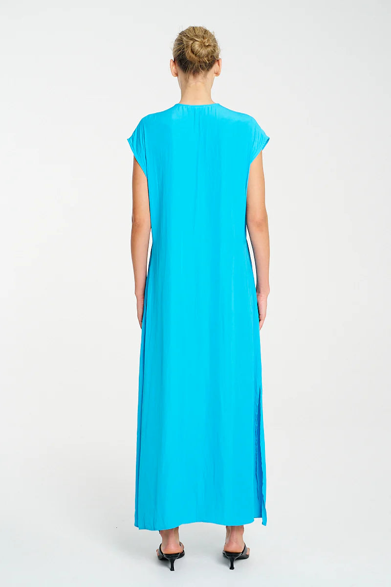 Maxi Slice Dress - Carulean