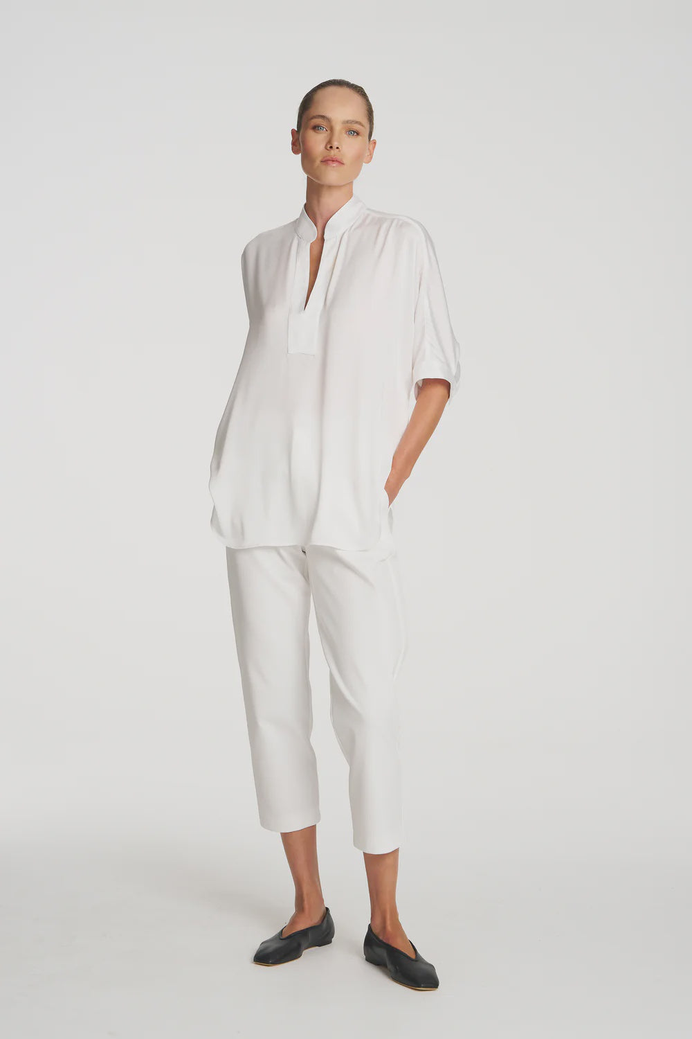 Villa Tabbard Top - White