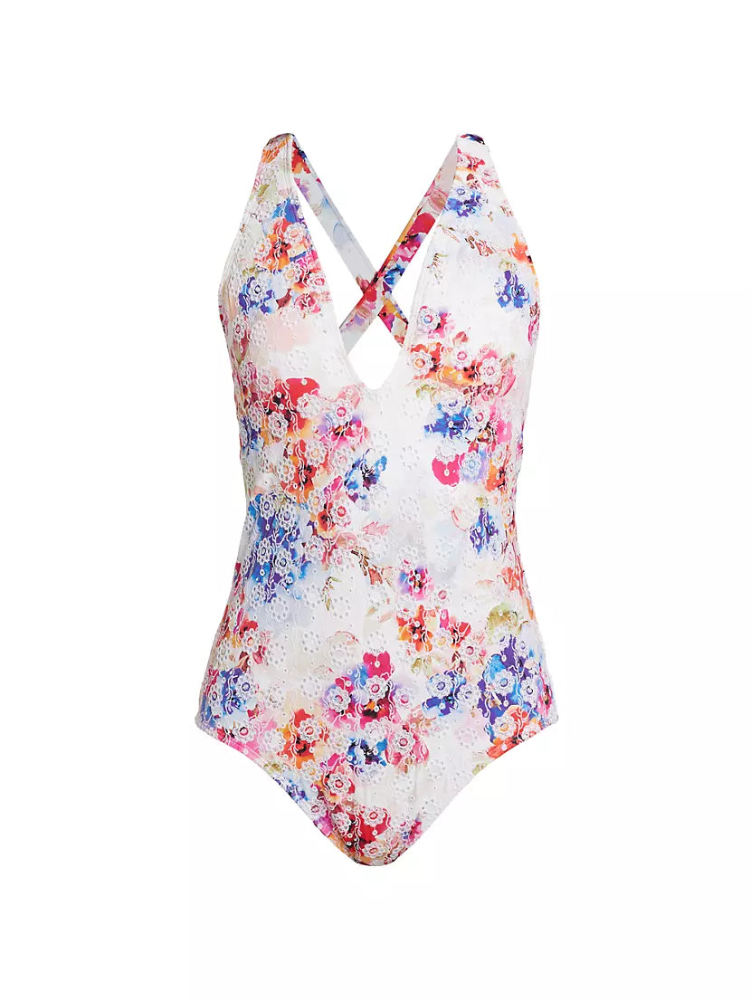 Summer Days Eyelet Crossback Onepiece