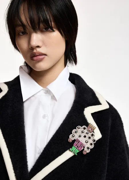 Kaylor King Brooch - Cream