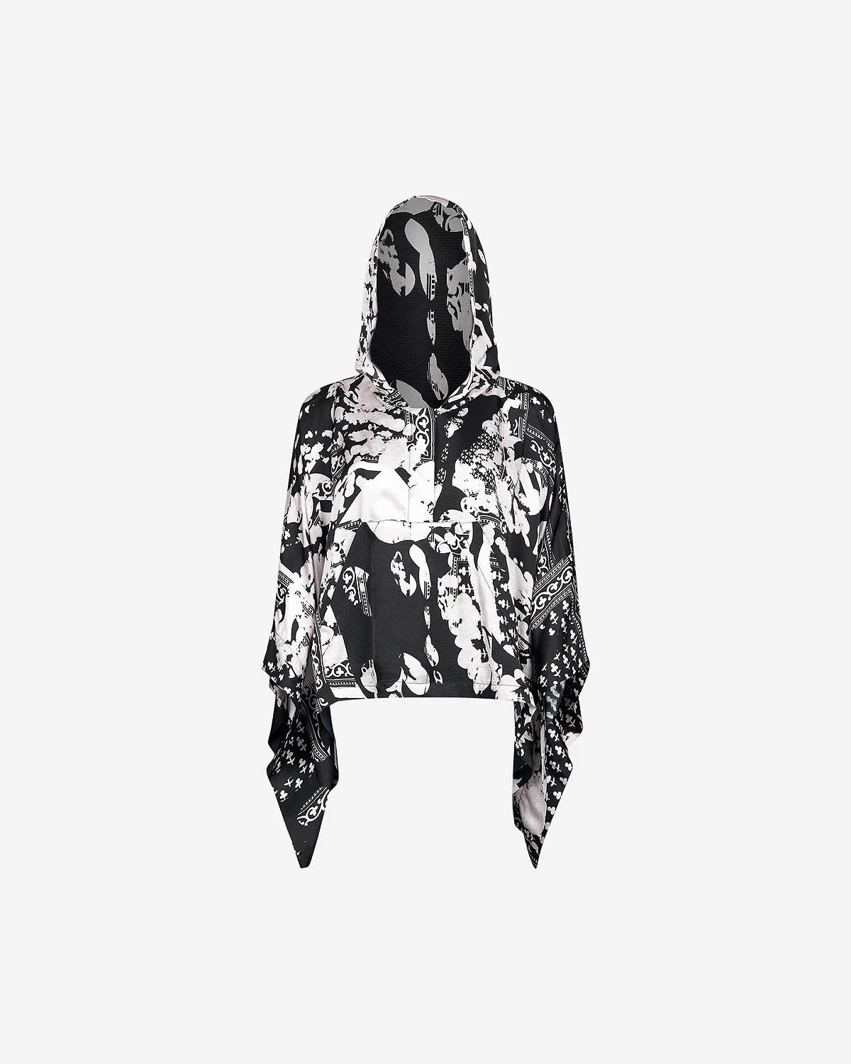 Waddine B & W Hoodie Top OS