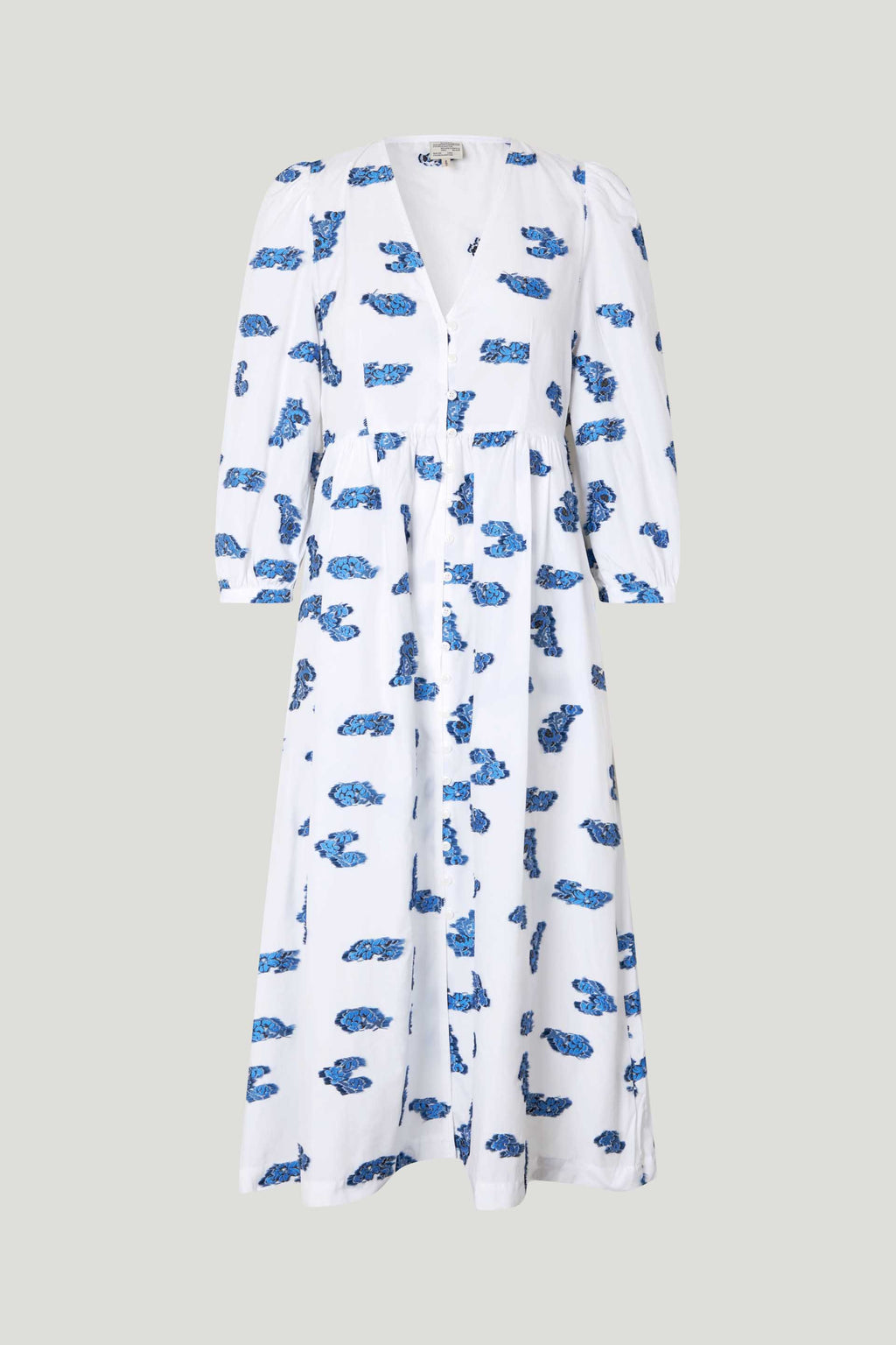 Asina Dress - Blue Bouquet Jaquard