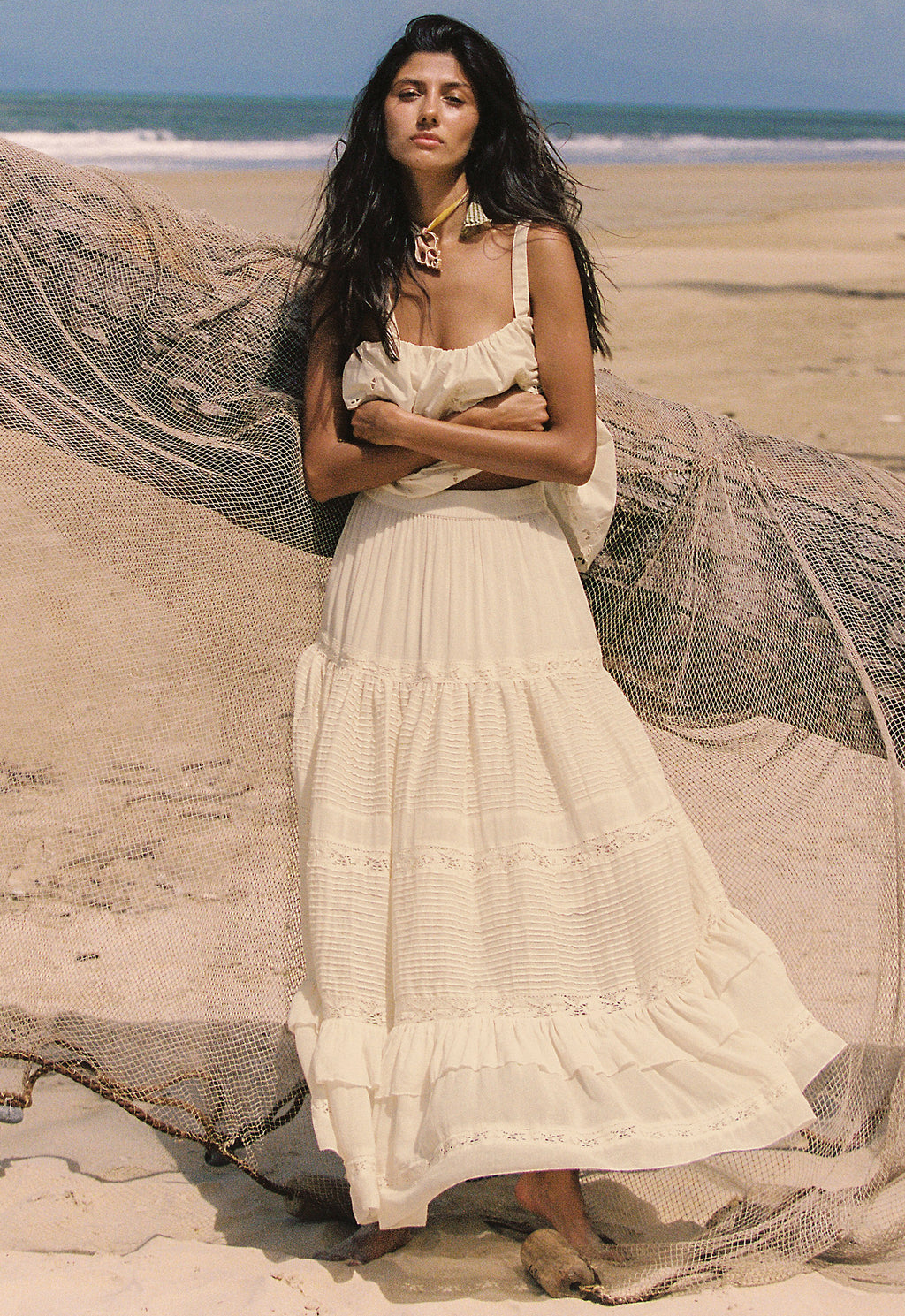 Ines Tiered Maxi Skirt