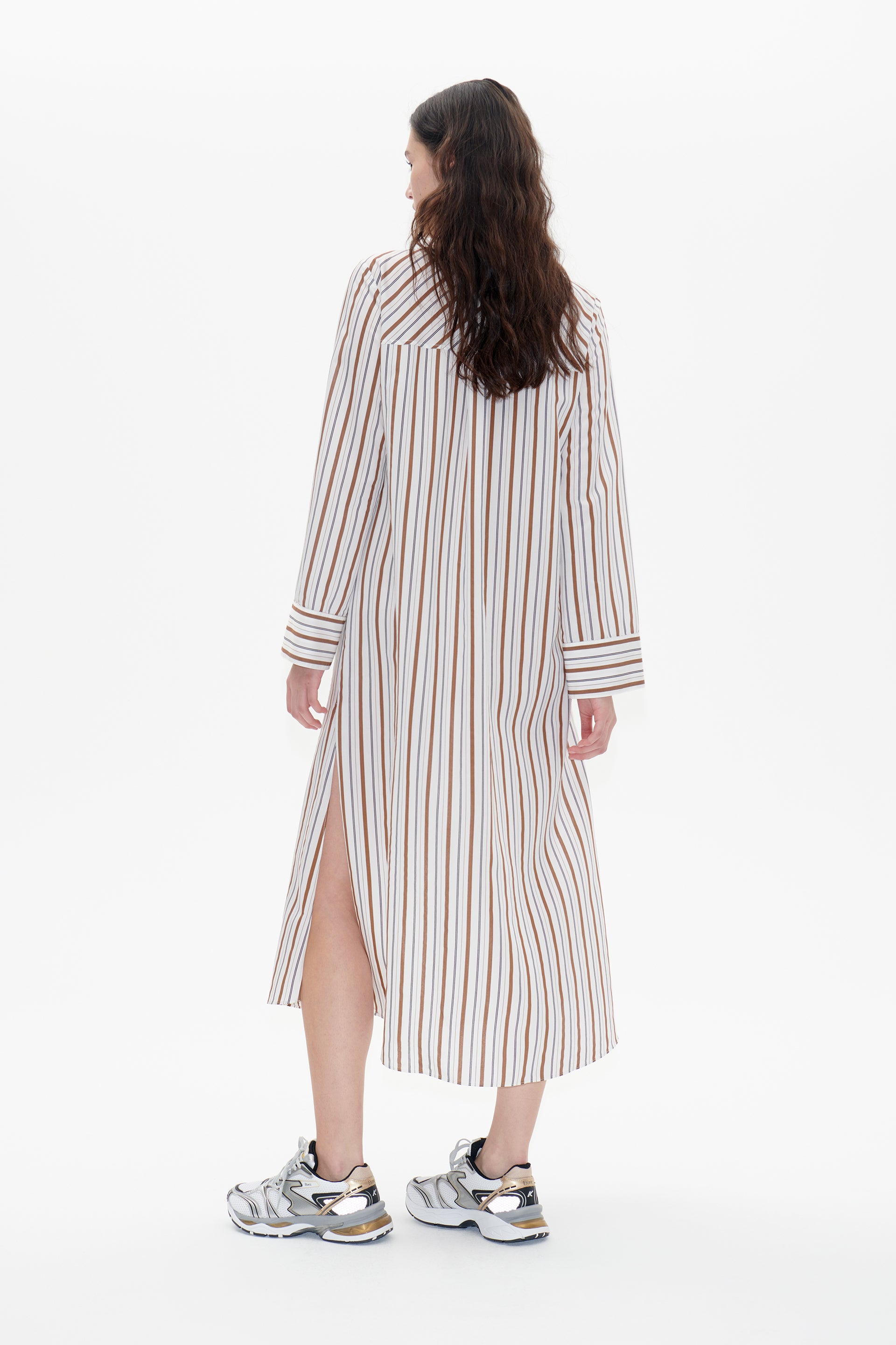 Adena Dress White Sequin Stripe