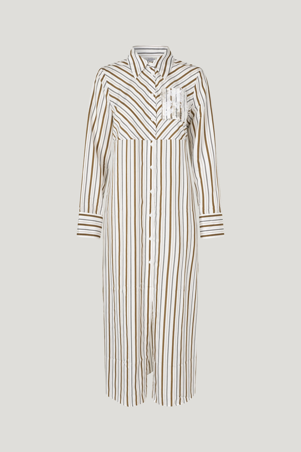 Adena Dress White Sequin Stripe