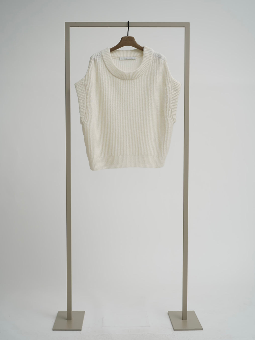 Ribbed Knit Vest - Cream