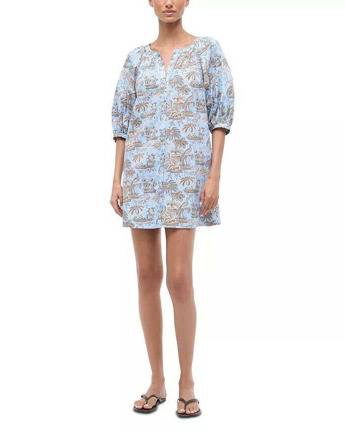 Mini Vincent Dress - Sky Toile