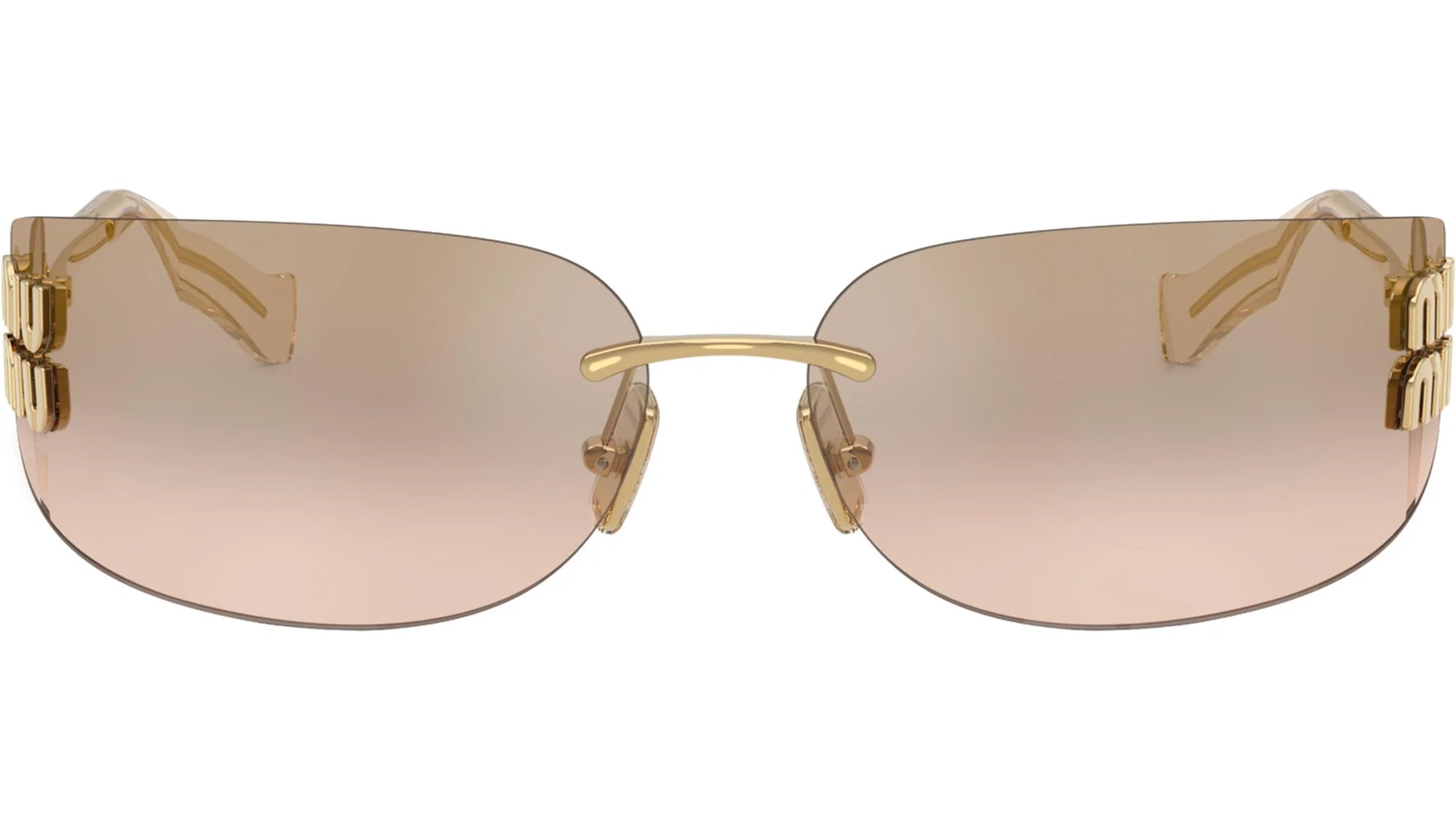 Sunglasses A51S - Gold with Light Brown Bronze