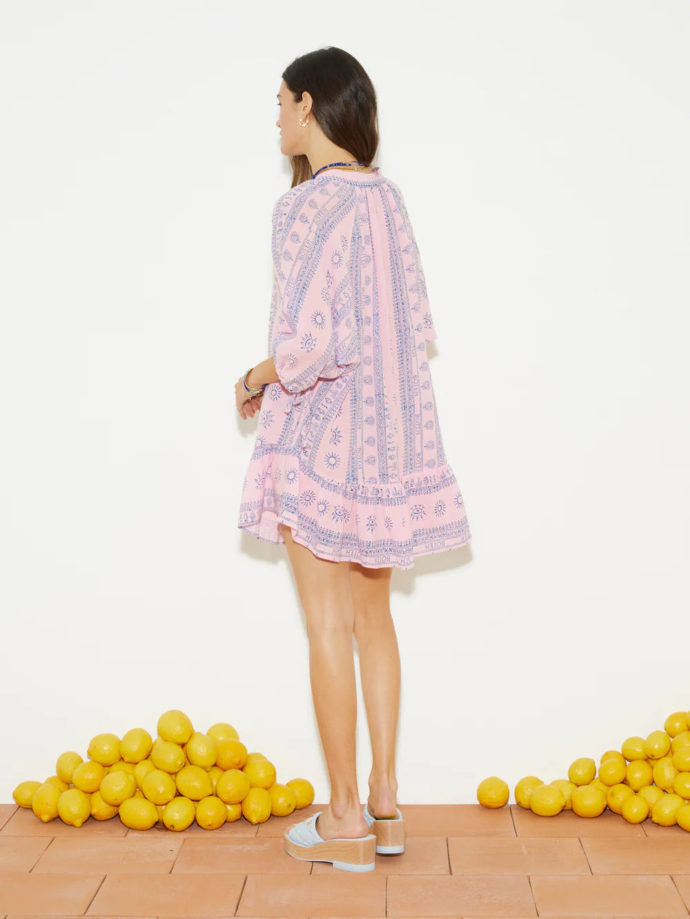 Rhapsody La Ponche Frill Dress - Musk