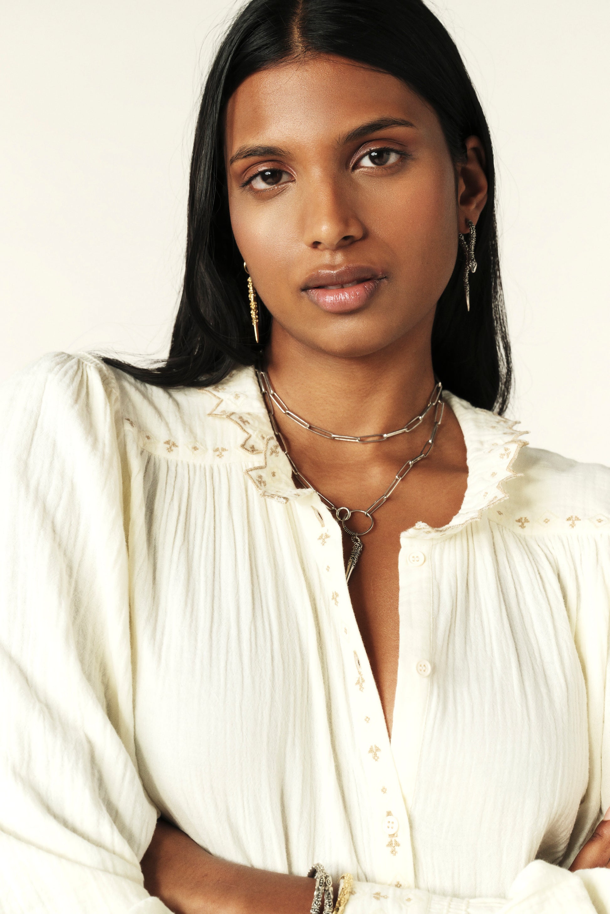 Cara Ecru Blouse