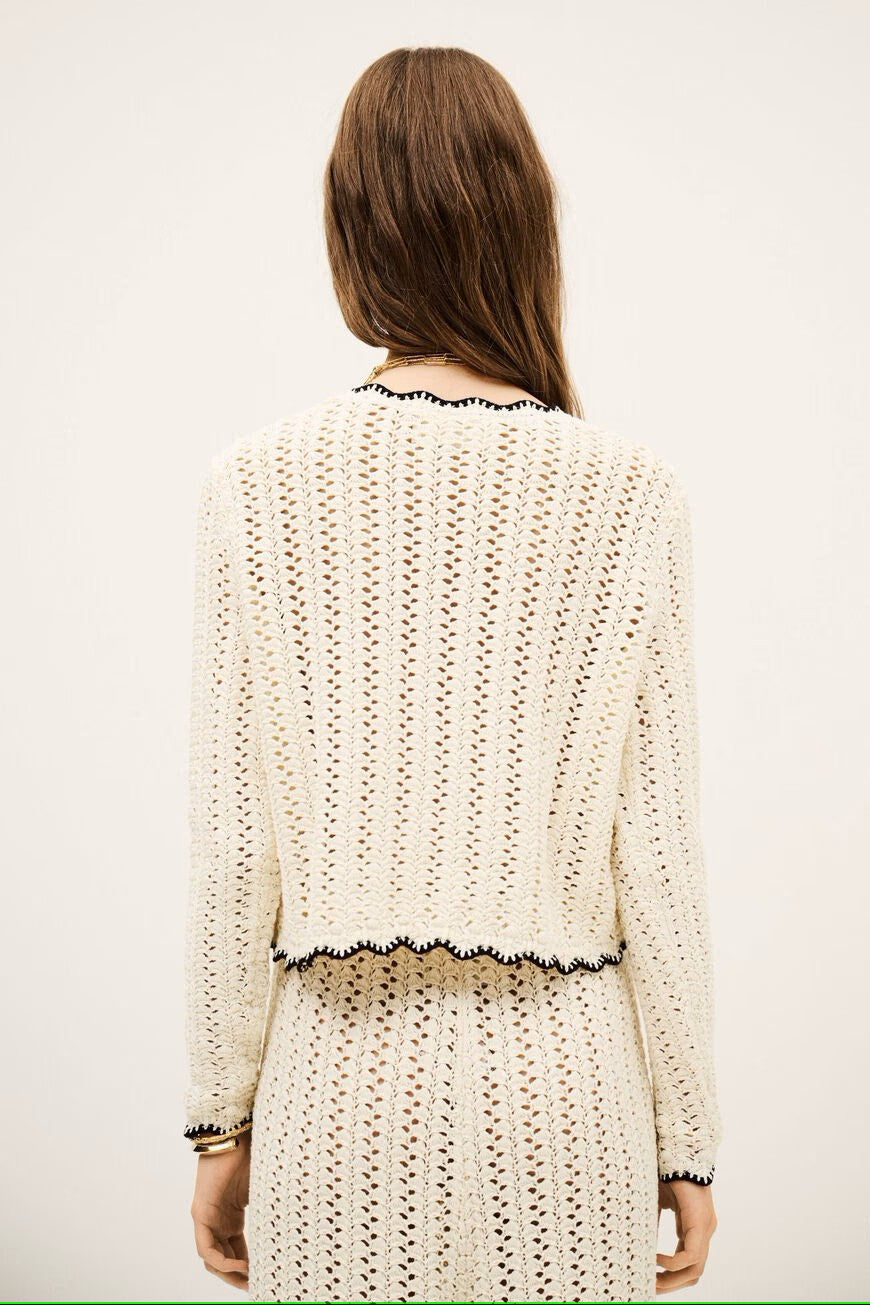 Sheila Ecru Shell Cardigan