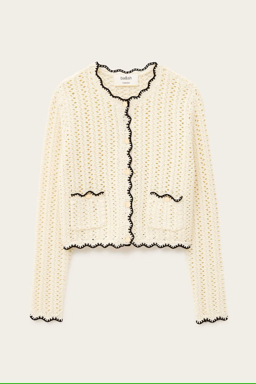 Sheila Ecru Shell Cardigan