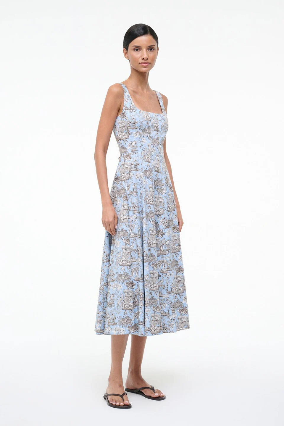 Wells Dress - Sky Toile