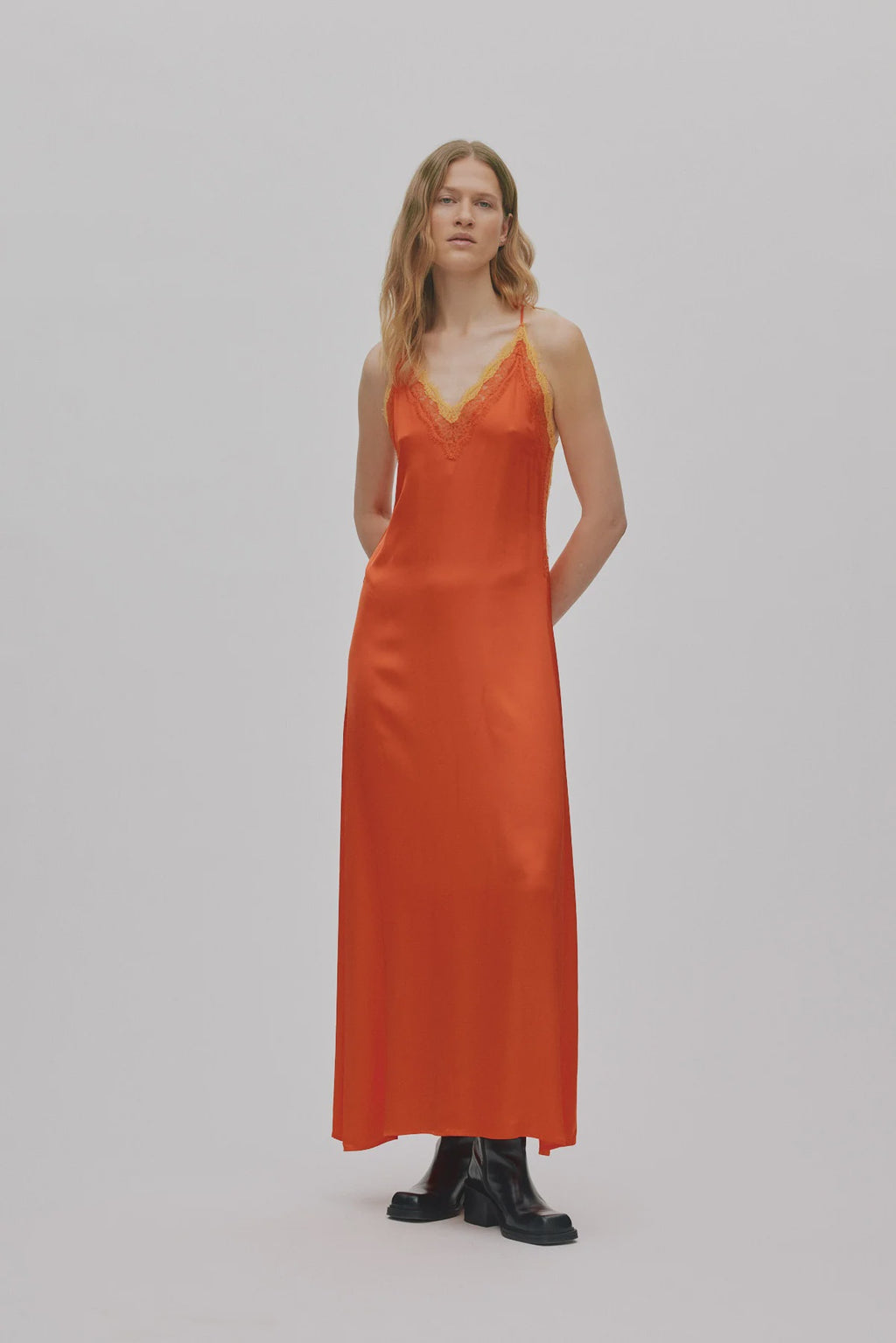 Chefira Lace Camisole Dress - Mandarin