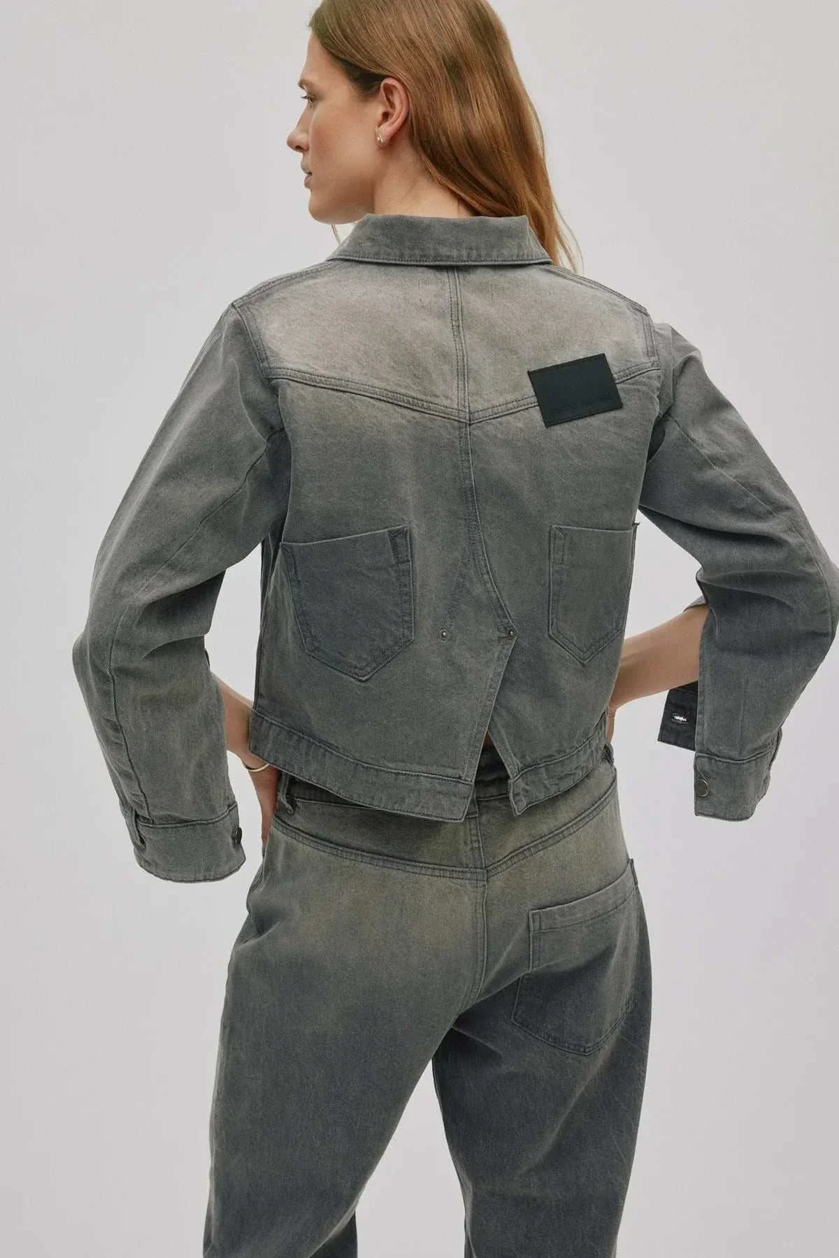 Janny Grey Denim Jacket