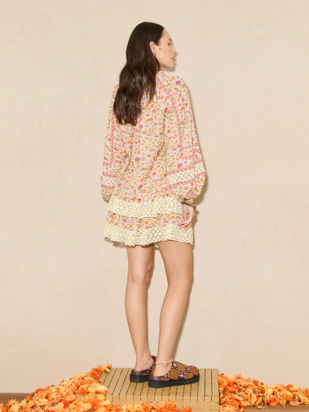 Soraya Shirred Mini Skirt
