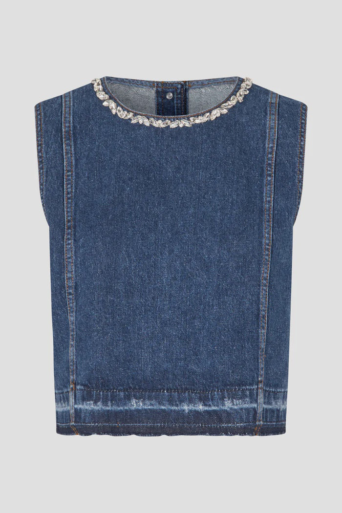 Medine top - Dk Blue Denim