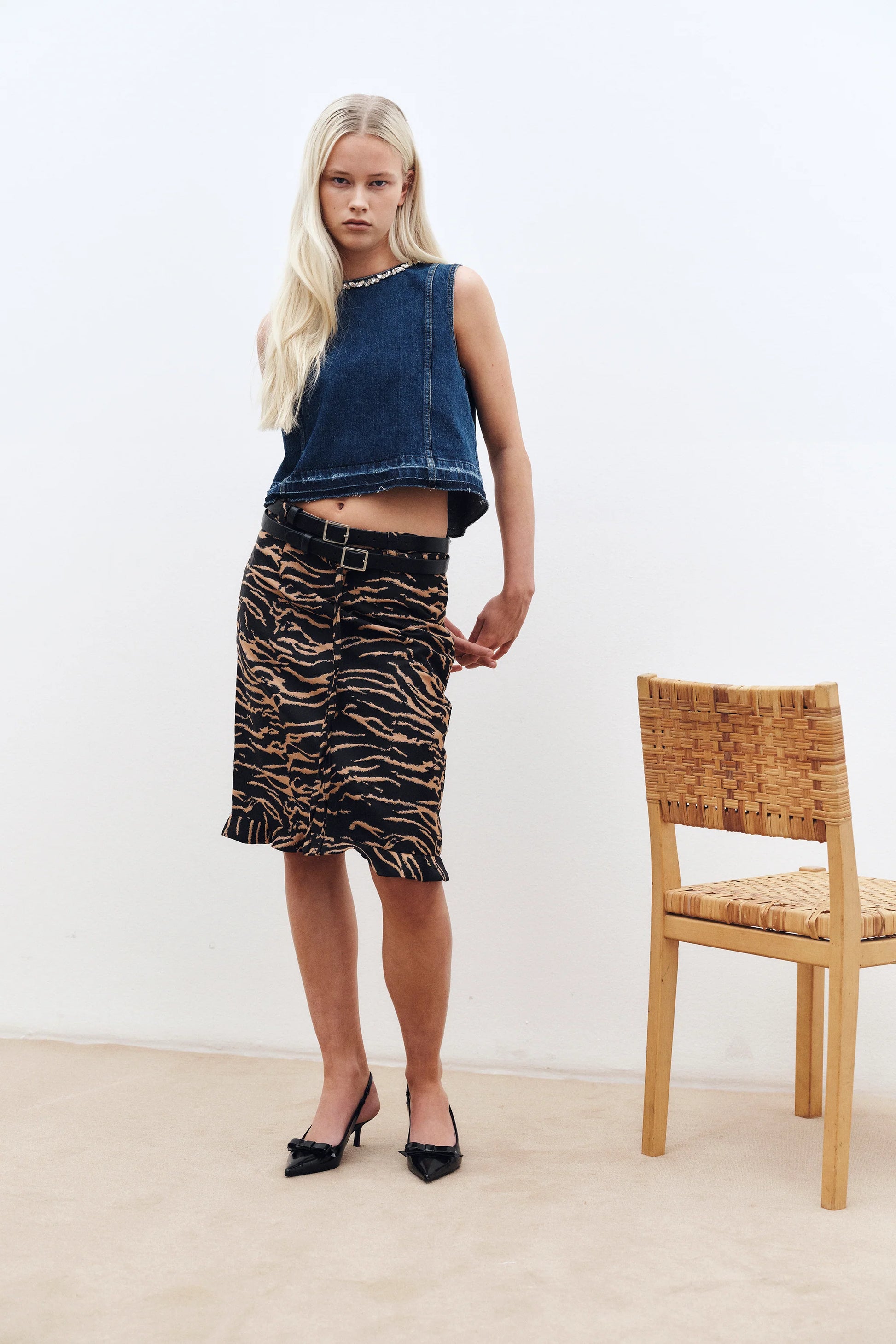 Medine top - Dk Blue Denim
