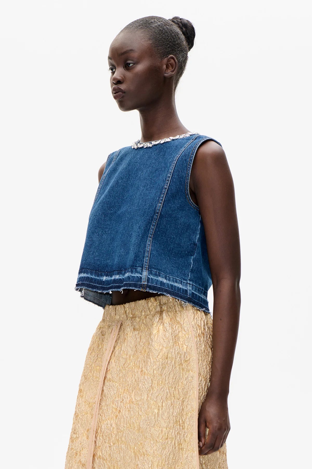 Medine top - Dk Blue Denim