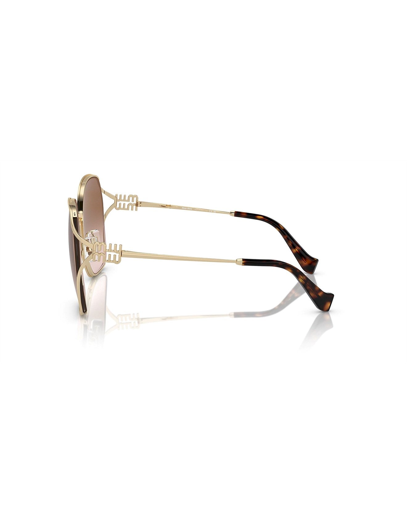 Sunglasses 52WS Pale Gold w Brown