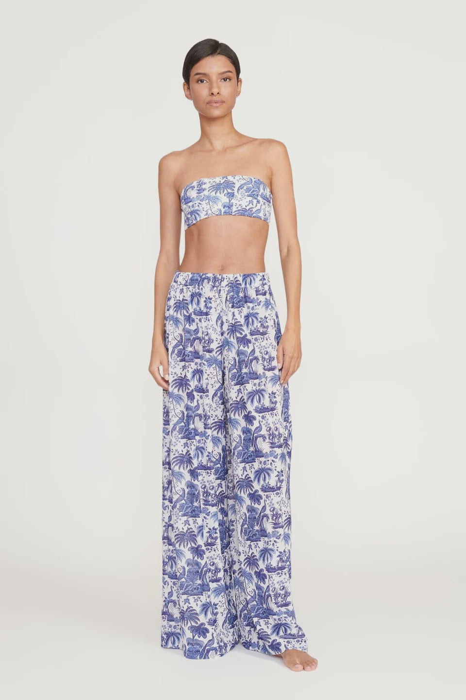 Marza Coverup Pant - Blue Toile