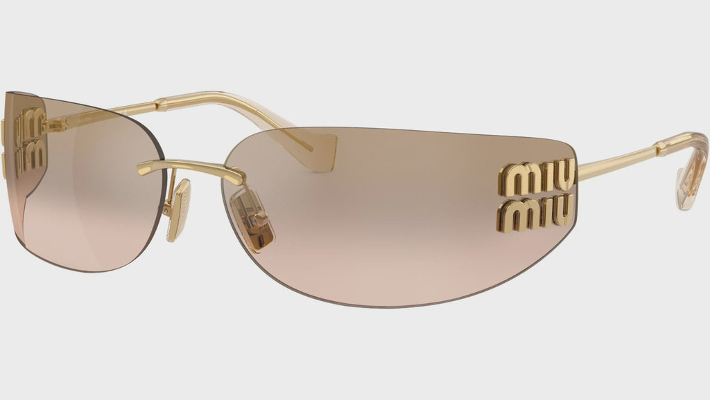 Sunglasses A51S - Gold with Light Brown Bronze