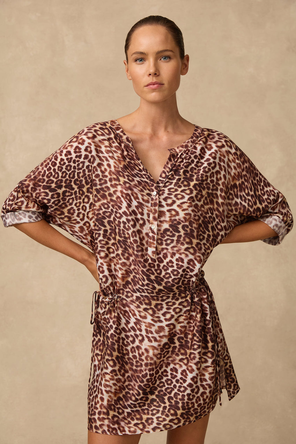 Dolce 3/4 Sleeve Shirt Dress