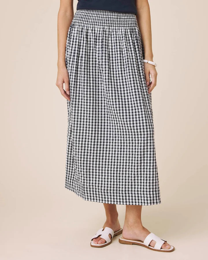 Gigi Gingam Midi Skirt