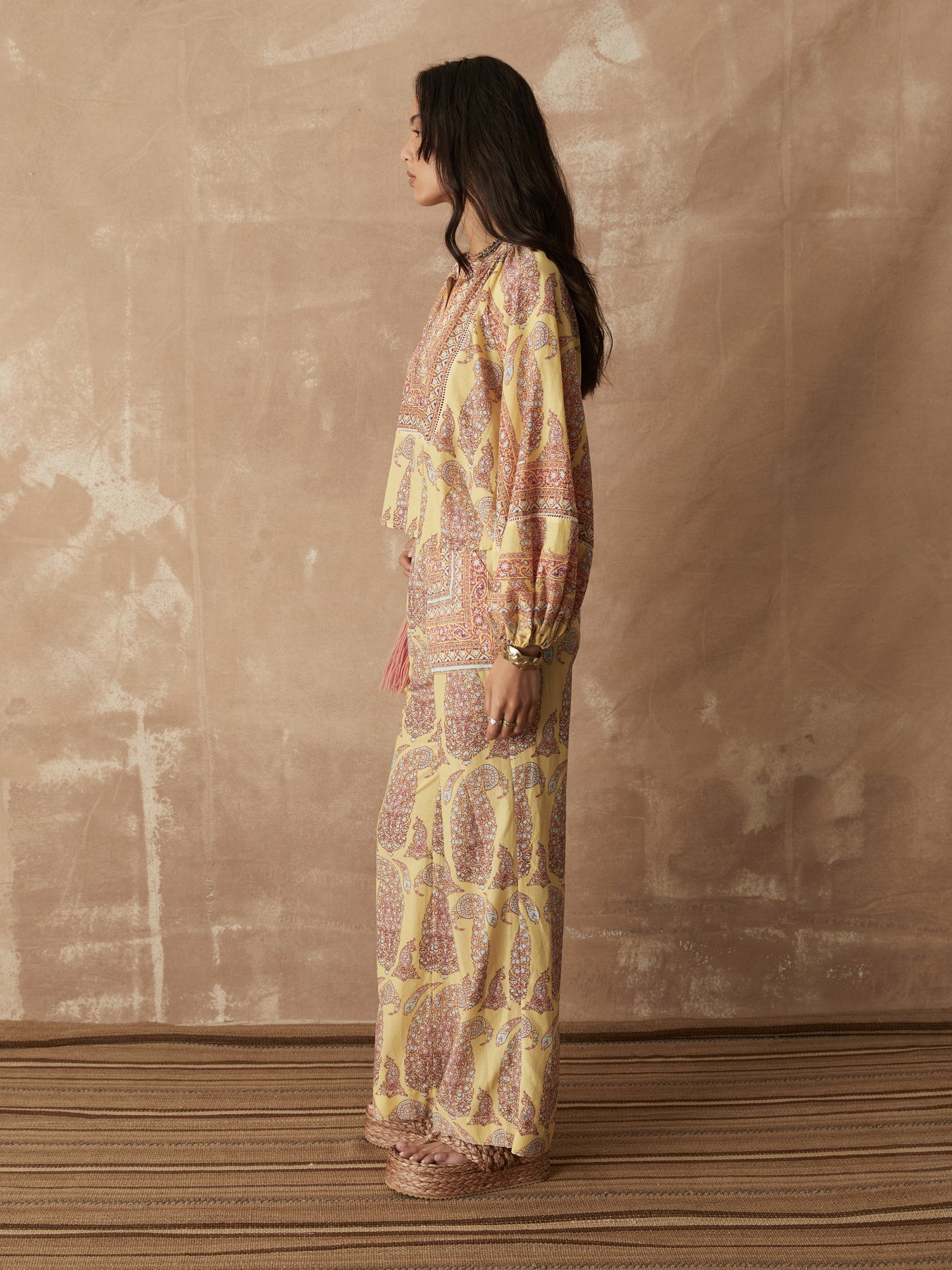 Calico Framed Smock Blouse