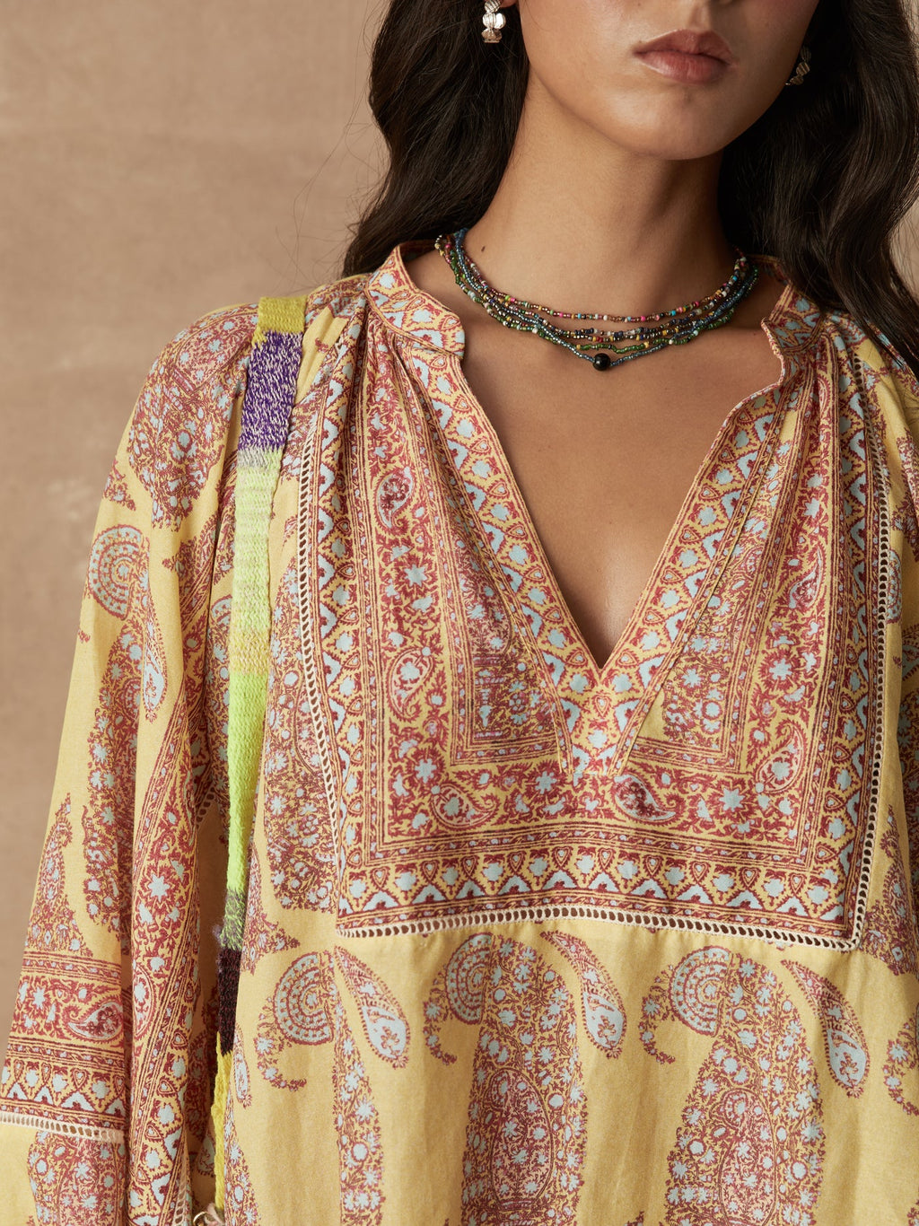 Calico Framed Smock Blouse