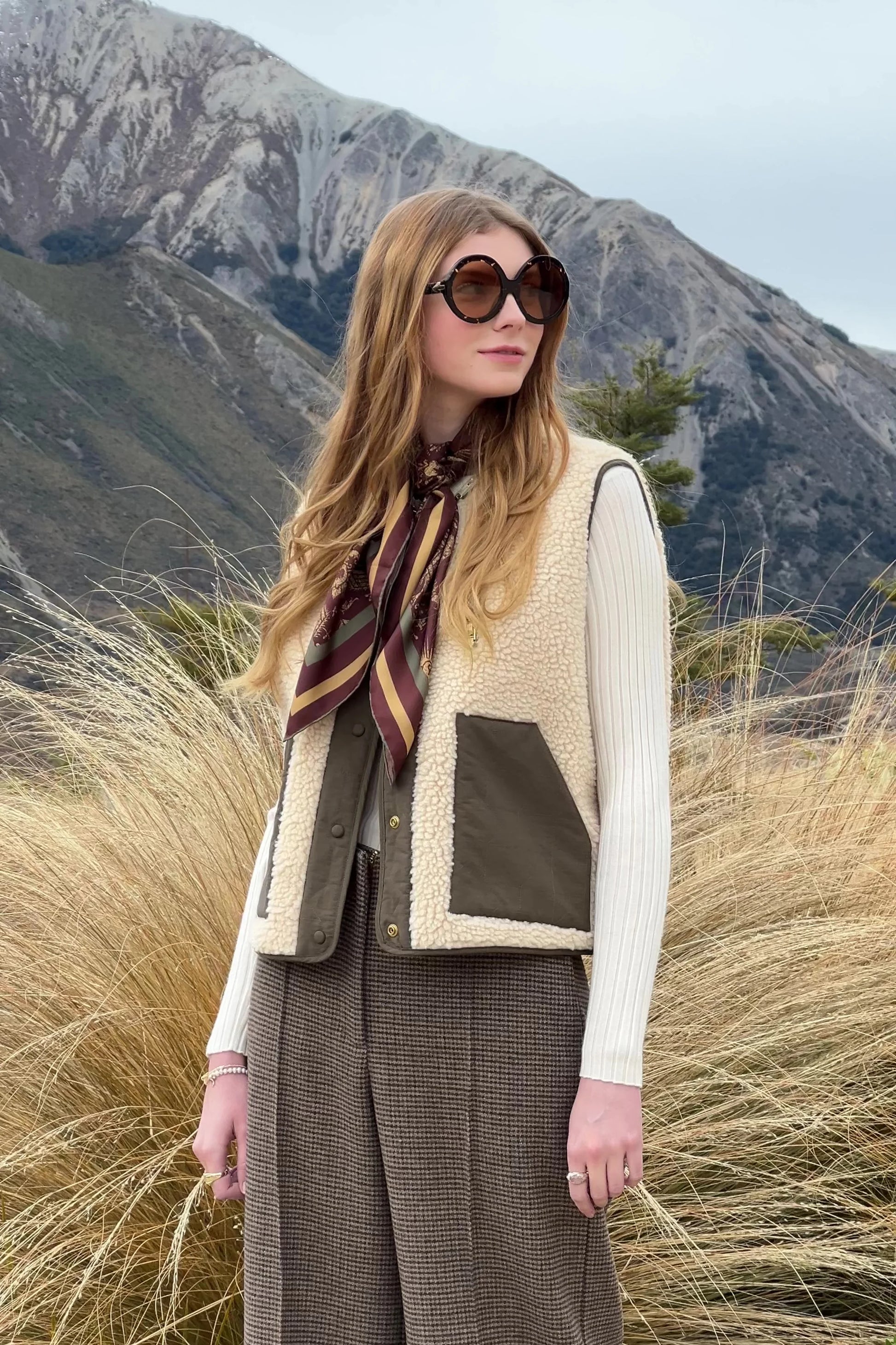 Rider Vest - Natural/Olive