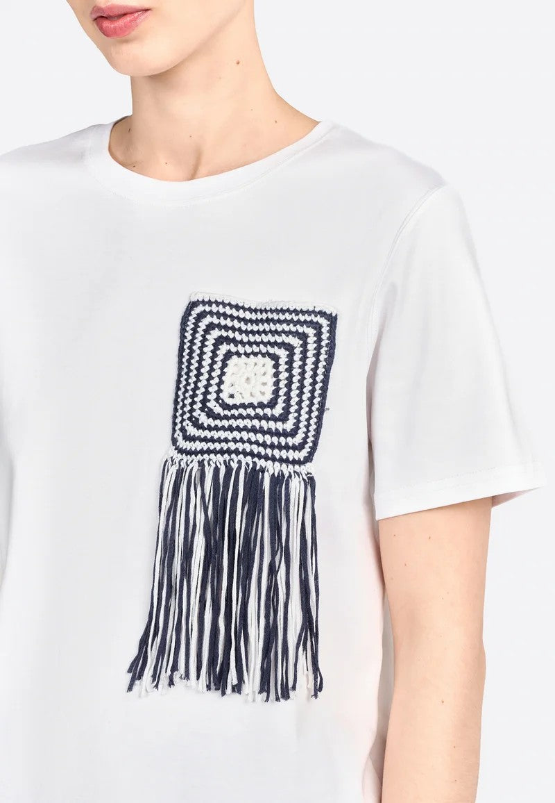 Crochet Pocket T Shirt