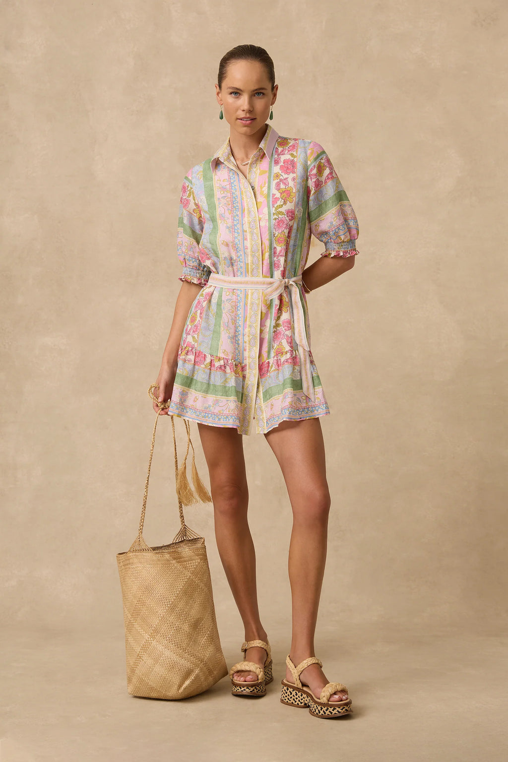Valetta Tiered Shirt Dress