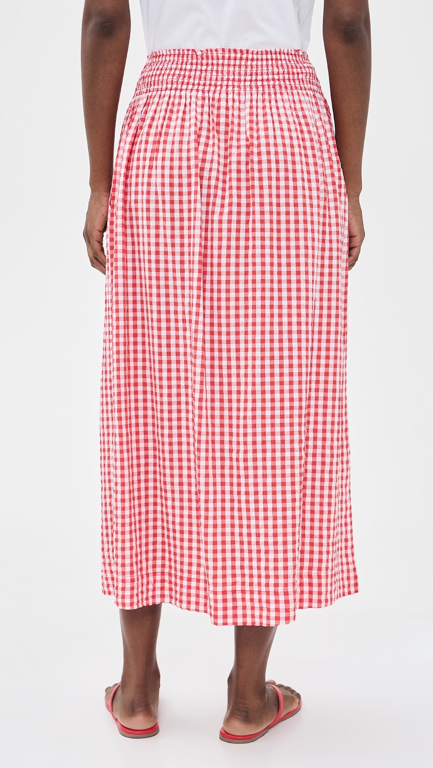 Gigi Gingam Midi Skirt