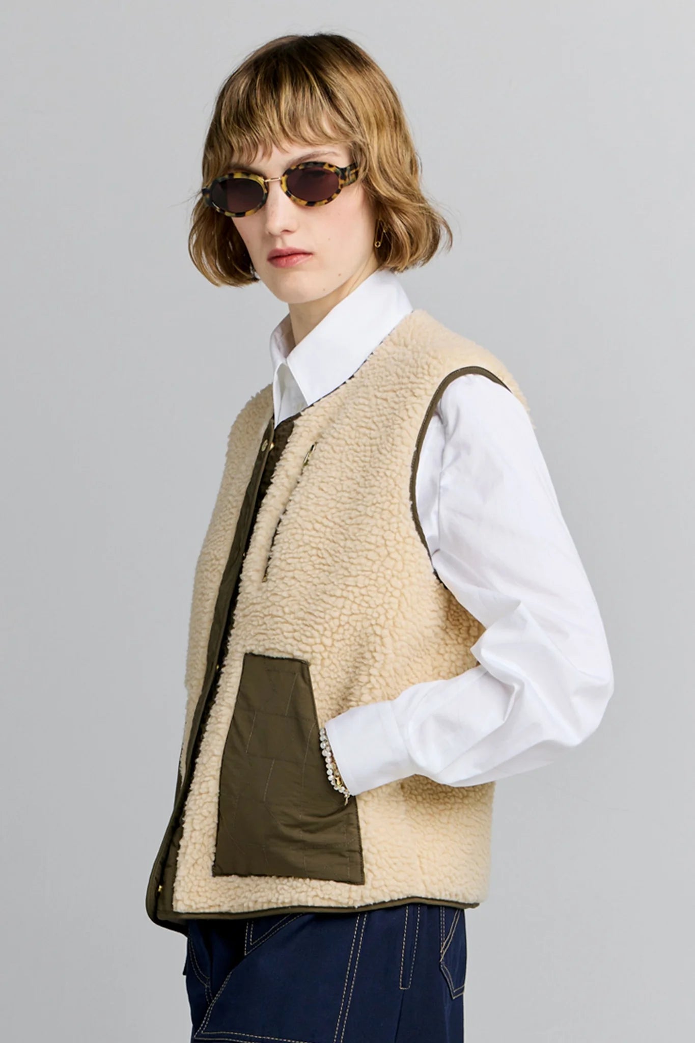 Rider Vest - Natural/Olive