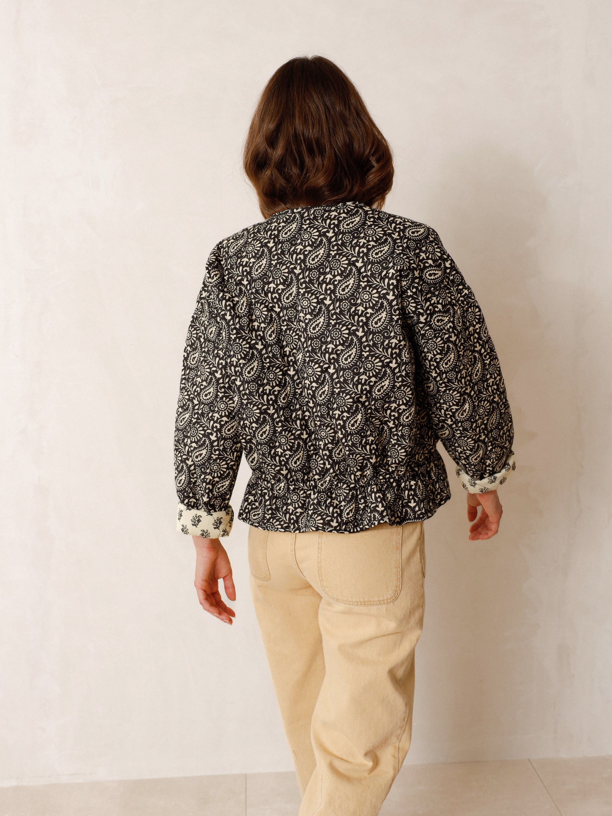 Reversible Bomber - Negro/Ecru