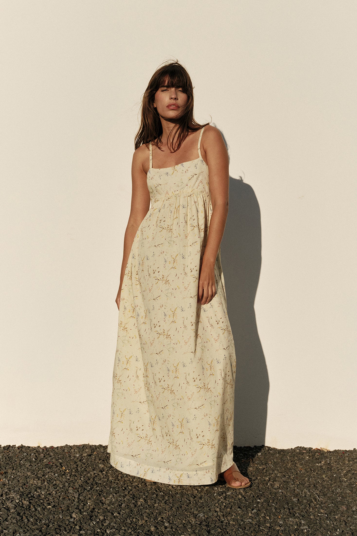 Cream Cotton Voile Dress