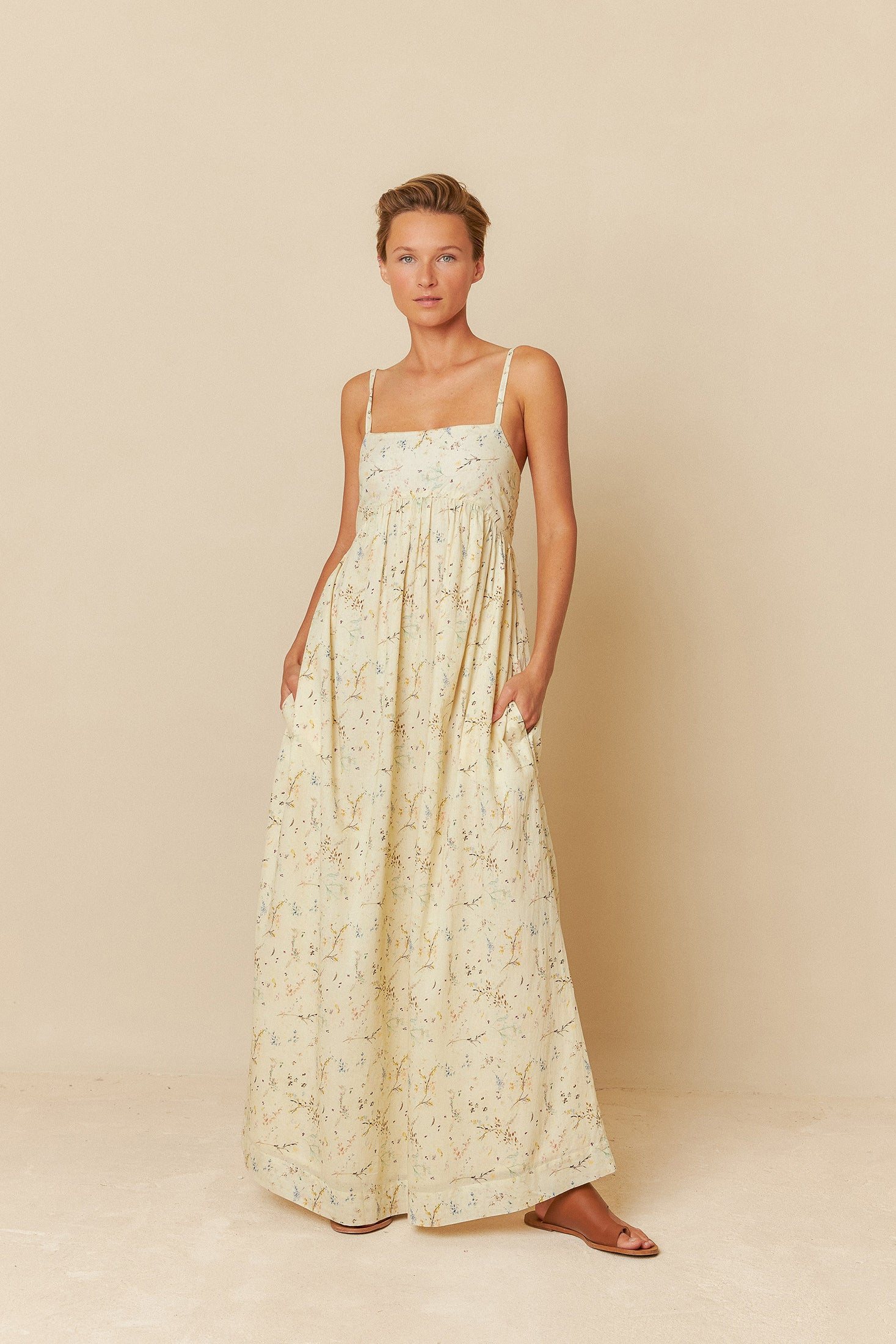 Cream Cotton Voile Dress