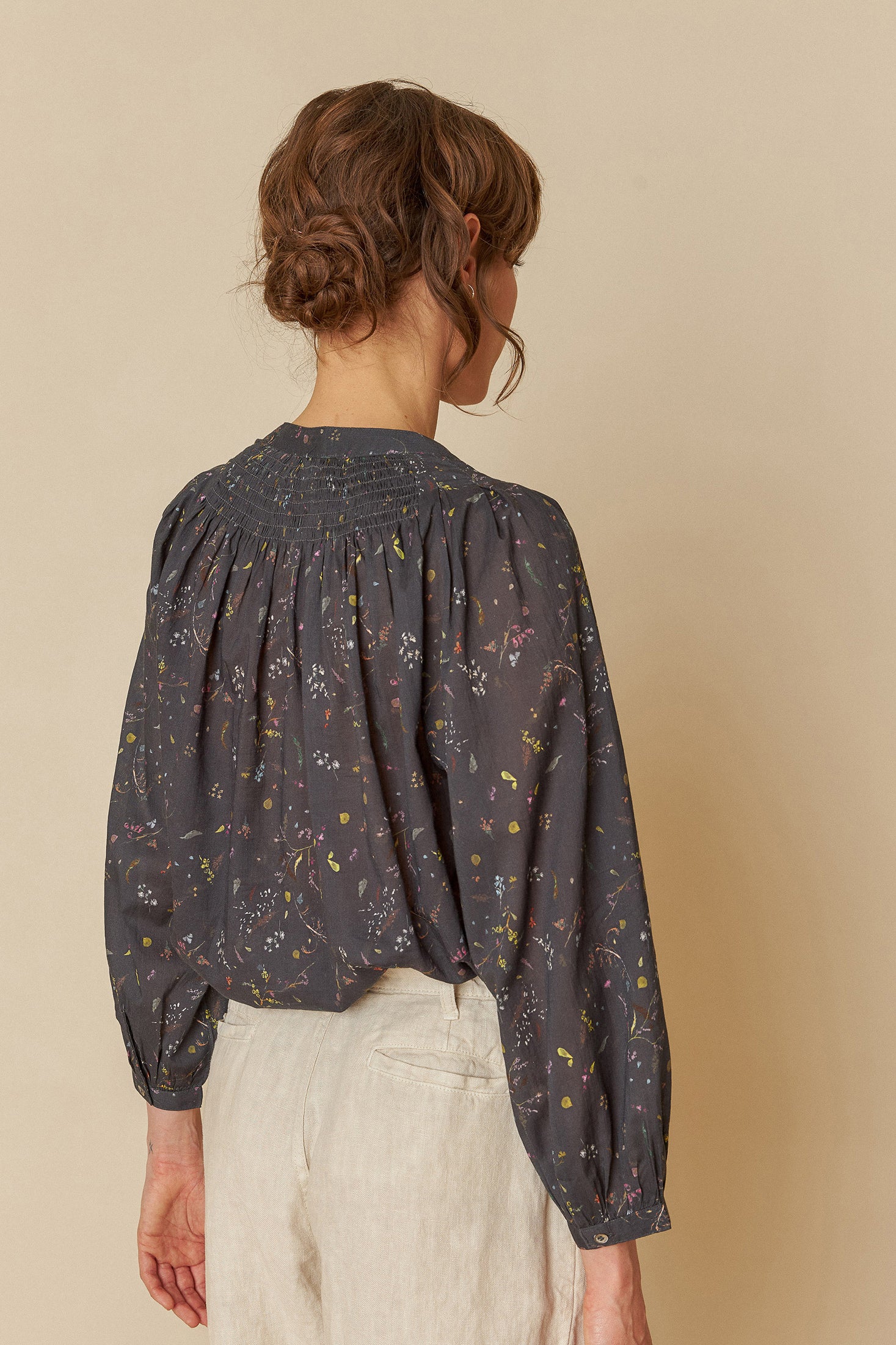 Raglan Sleeve Voile Shirt