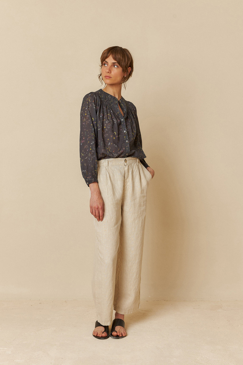 Raglan Sleeve Voile Shirt