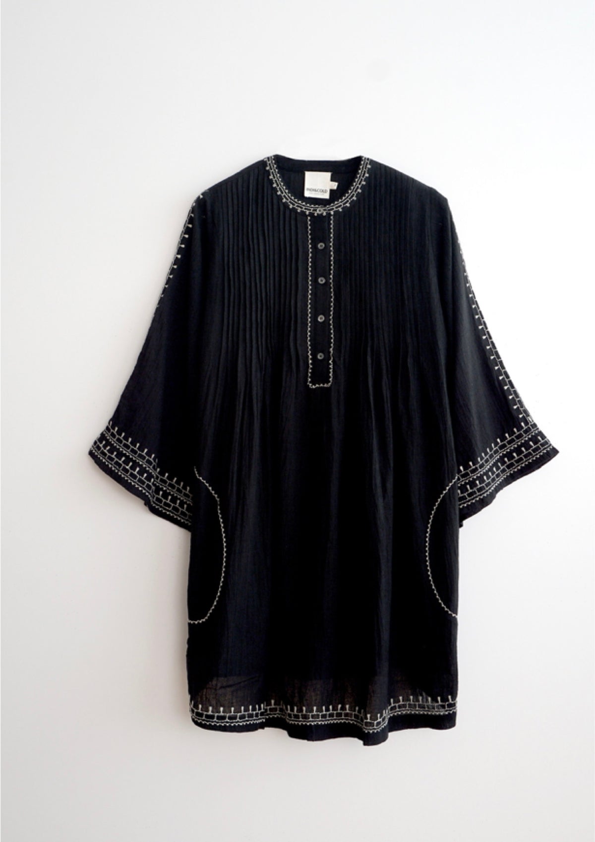 Embroidered Gauze Dress