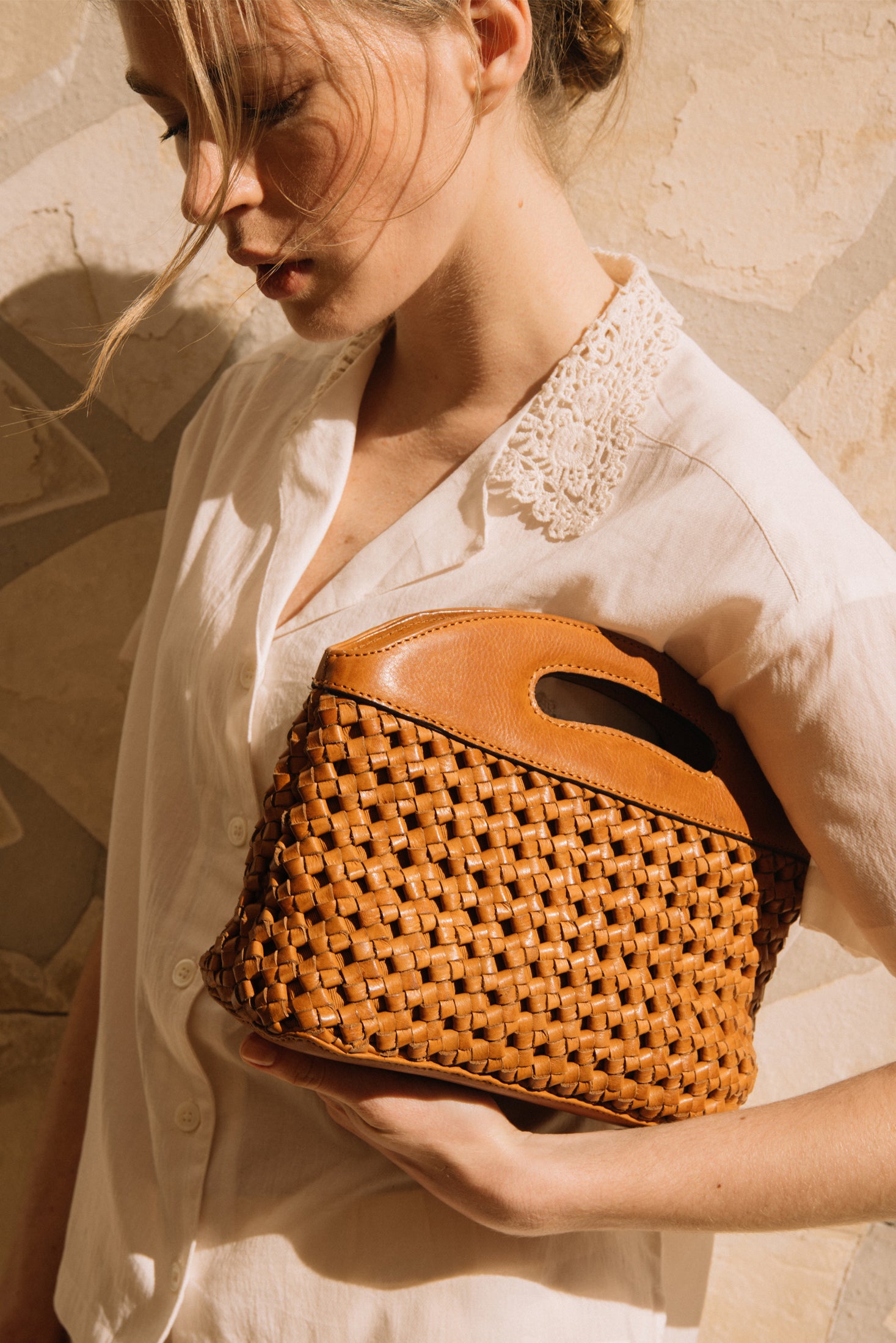 White Crochet Pocket Shirt