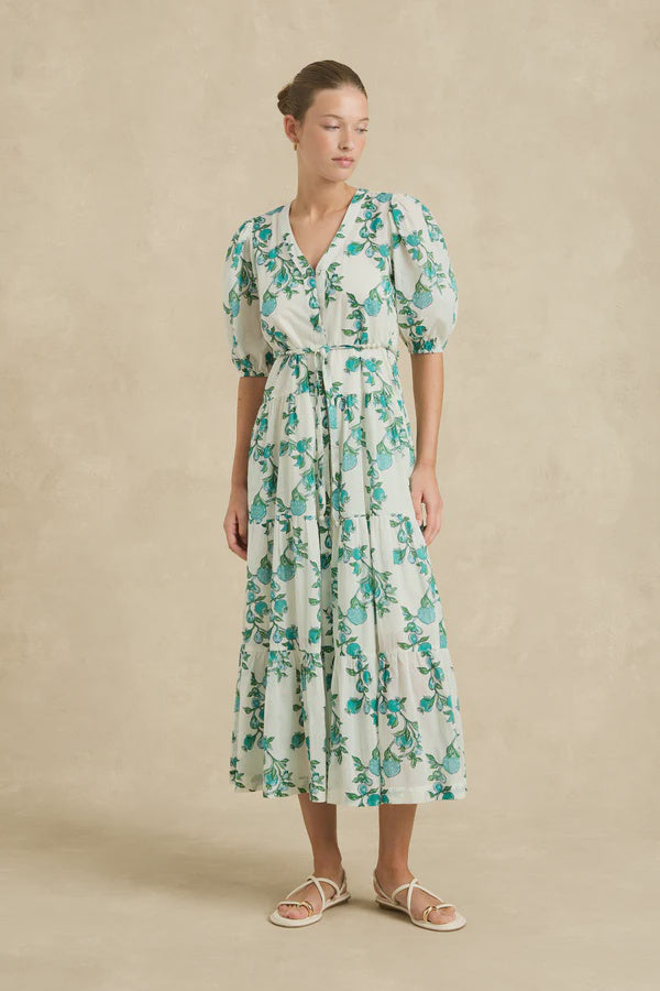 Anyeta Dress - Pomegranite Jade