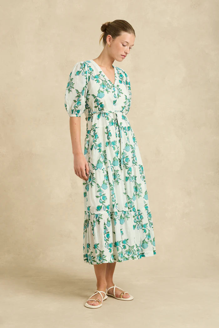 Anyeta Dress - Pomegranite Jade
