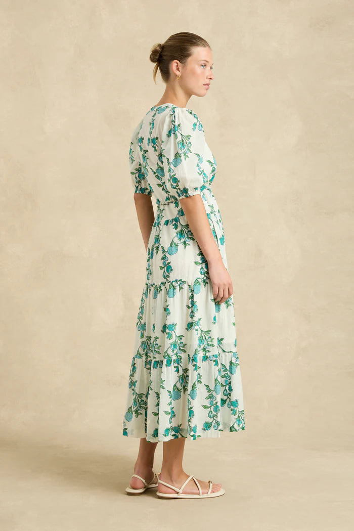 Anyeta Dress - Pomegranite Jade